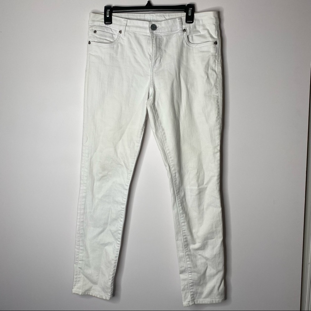 Kut from the Kloth White Diana Skinny Jeans Size 12